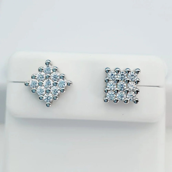 925 Sterling Silver Cubic Zirconia Earrings, U19254821 - Picture 1 of 11
